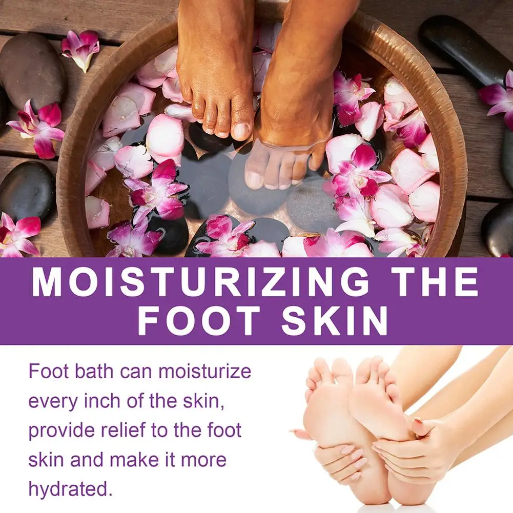 เท้าผงคริสตัล Foot Moisturizer ผ่อนคลายกล้ามเนื้อขาขัด Warm Up Pedicure Spa Detox Foot Soak เกลืออาบน้ํา Skin Care