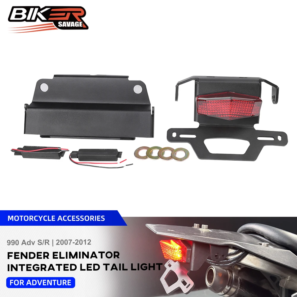 

For 990 ADV 2012 License Plate Holder 990 Adventure S/R Motorcycle Fender Eliminator Tail Frame Integrated Turn Signal Flashing