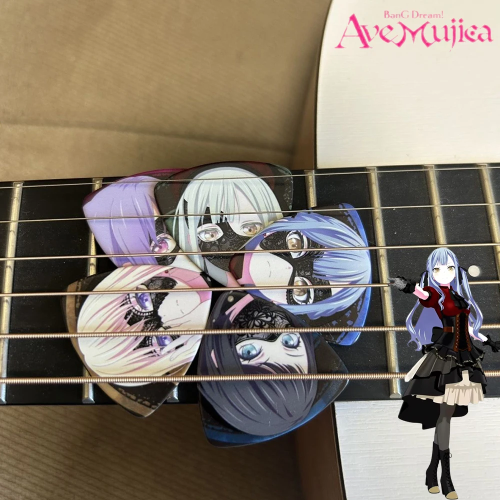 Anime BanG Dream Ave Mujica Sakiko Togawa Mutsumi Wakaba Uika Misumi Cosplay Guitar Pick Metal Plectrum Accessories Props