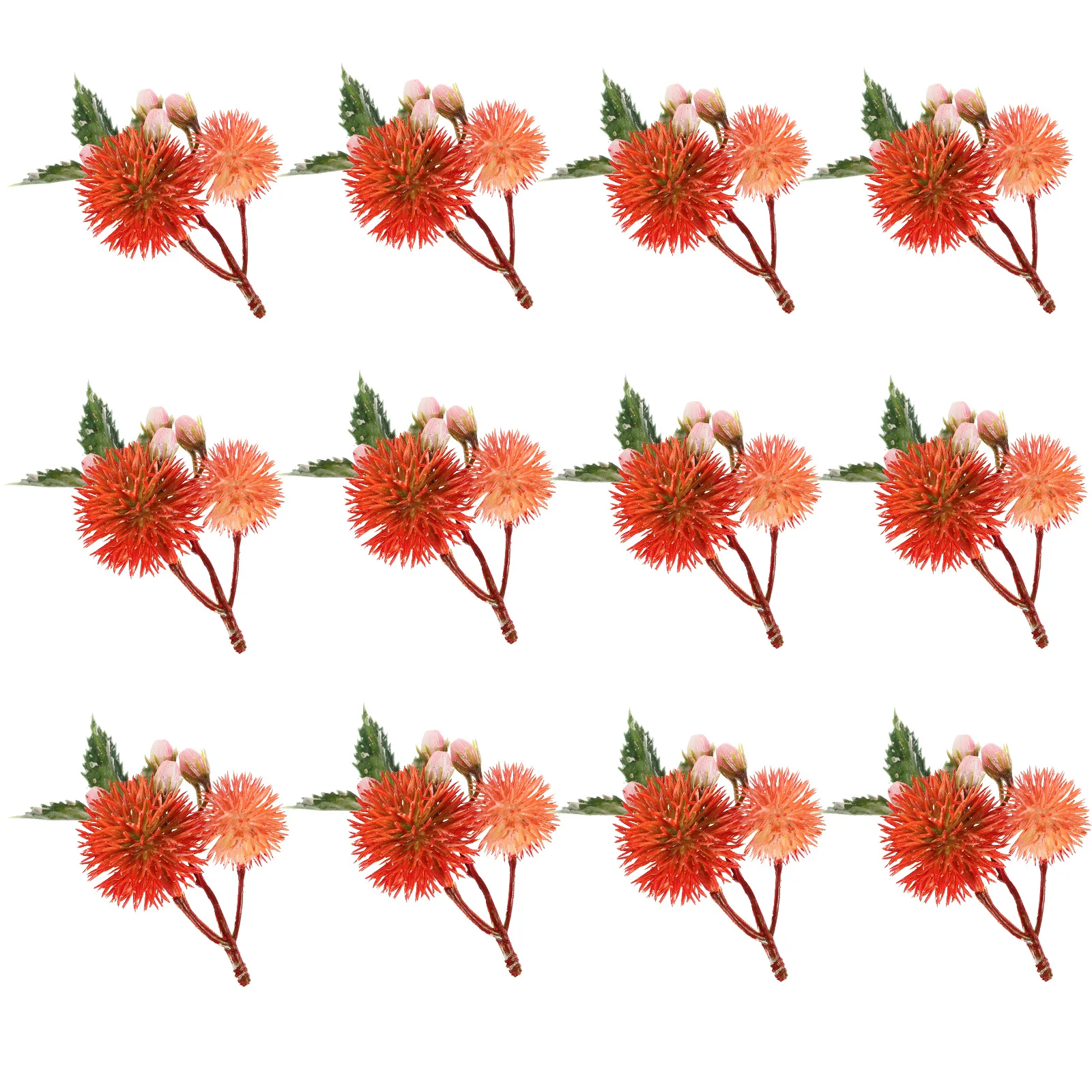 

12 Pcs Artificial Plastic Flowers Simulation Plant Accessories for Table Centerpiece Decor Home Wedding DIY Bouquet