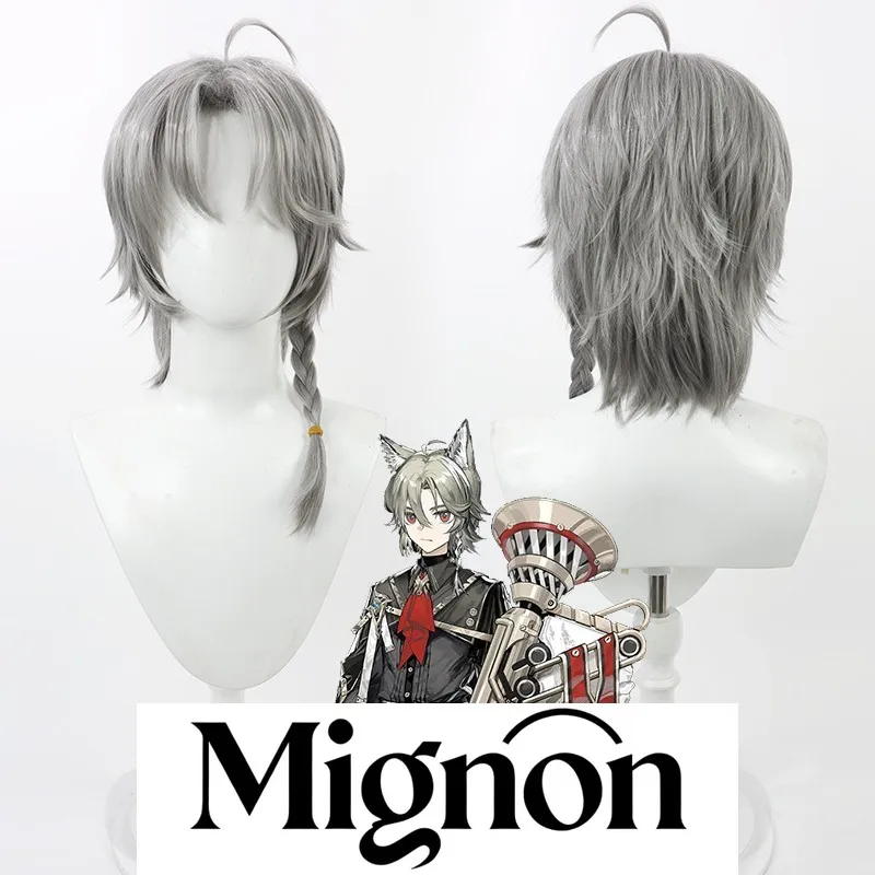 

Парик для косплея Arknights Figrit темно-серая длинная коса подарок на Хэллоуин