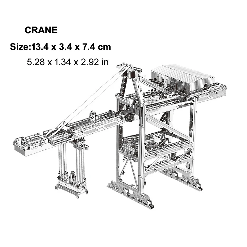 3D Metal Puzzler Engineering vehicle CRANE model KITS Assemble Jigsaw Puzzle Gift Toys For Children