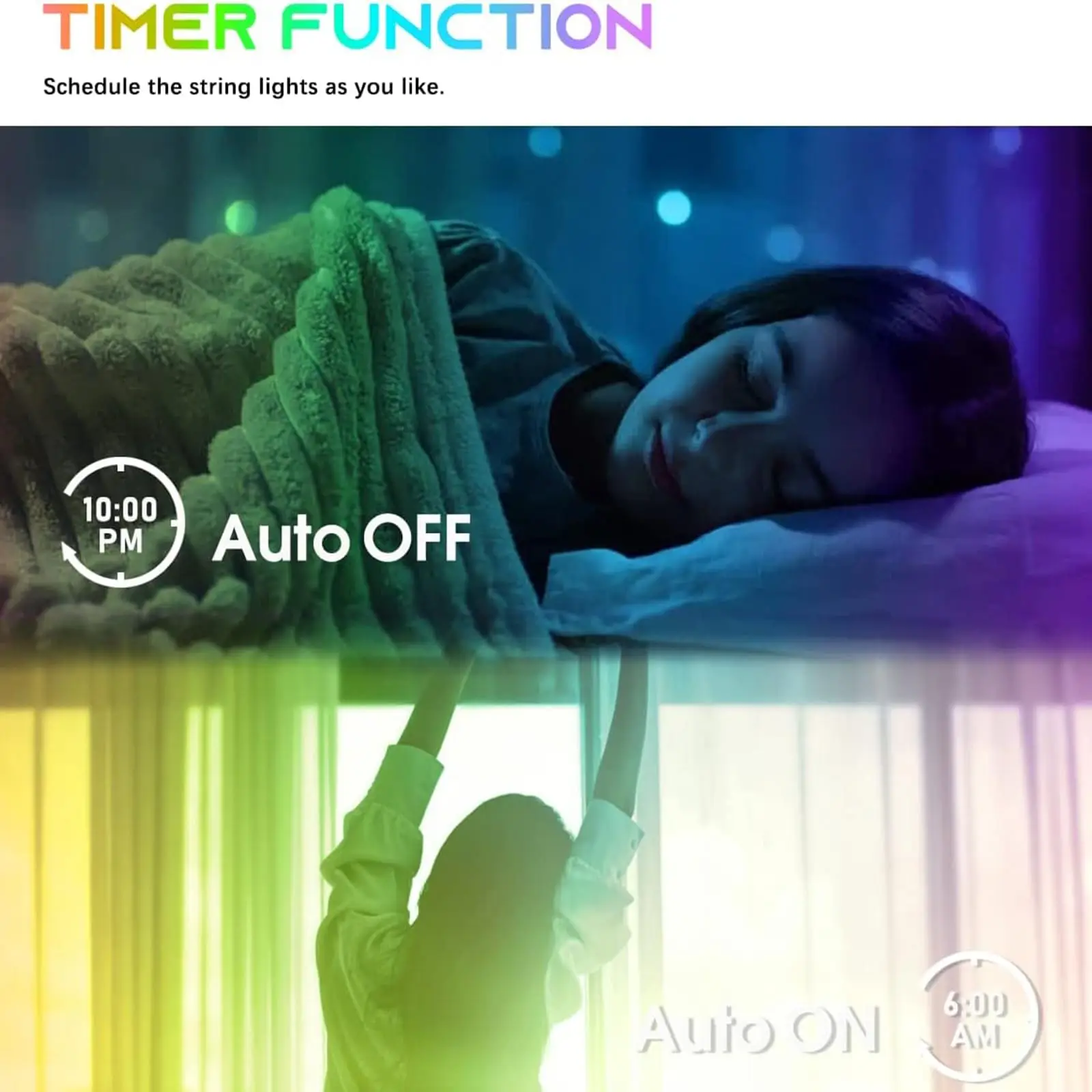 USB Led Smart Curtain Lights Bluetooth App Led String RGB Fairy Lights DIY Music Lights Party Window Curtain Bedroom Decoration