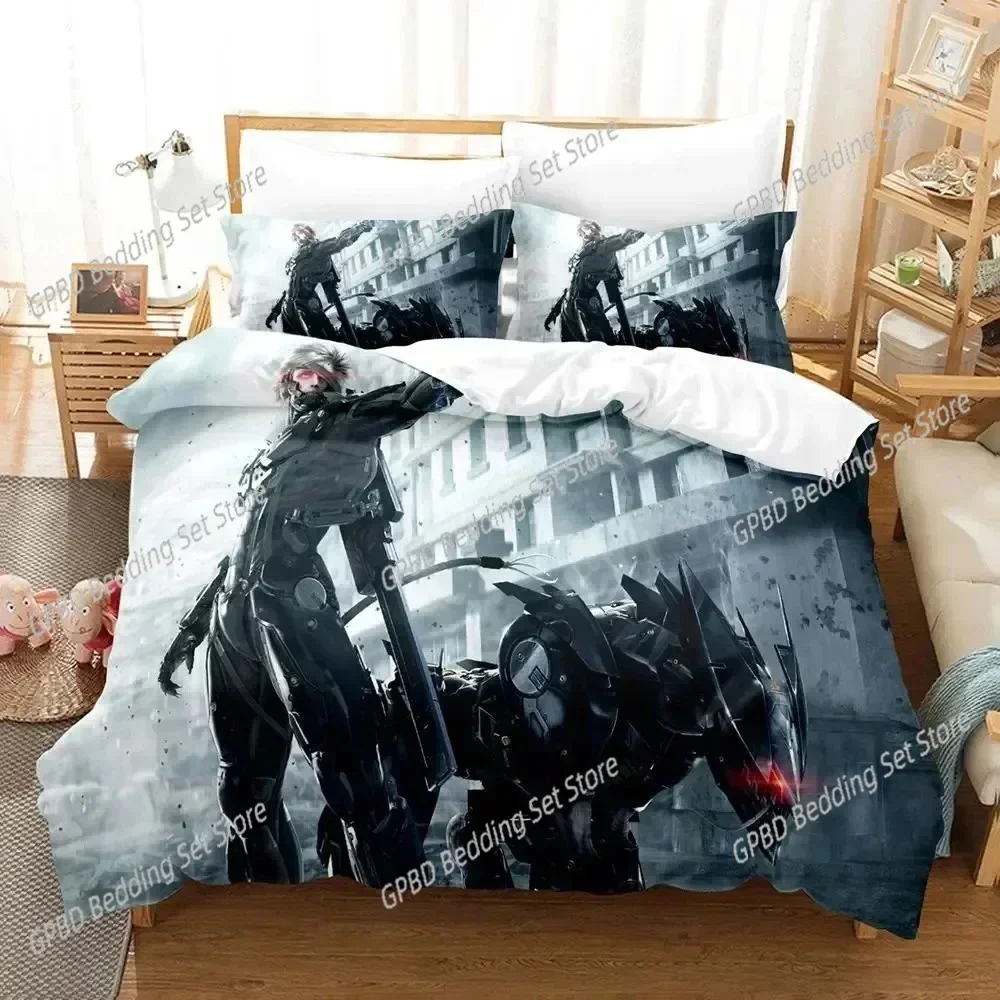 Game Metal Gear Rising Revengeance Bedding Set Single Twin Double Queen King Cal King Size Bed Linen Set