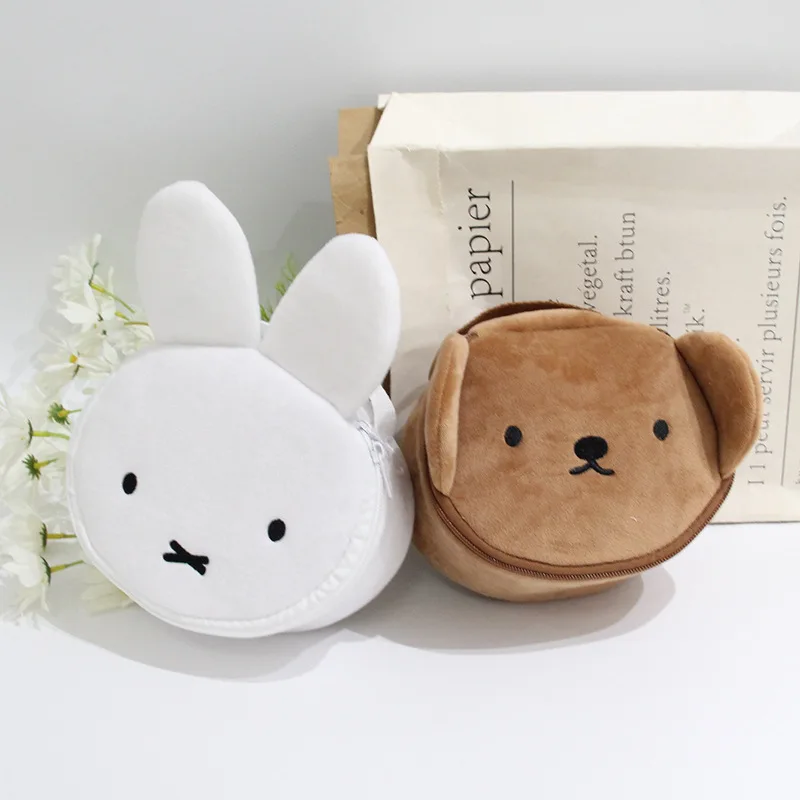 Cartoon Miffy Kawaii Anime Cosmetic Bags Handheld Multi Functional Sundries Storage Bag Collision Avoidance Camera Gifts