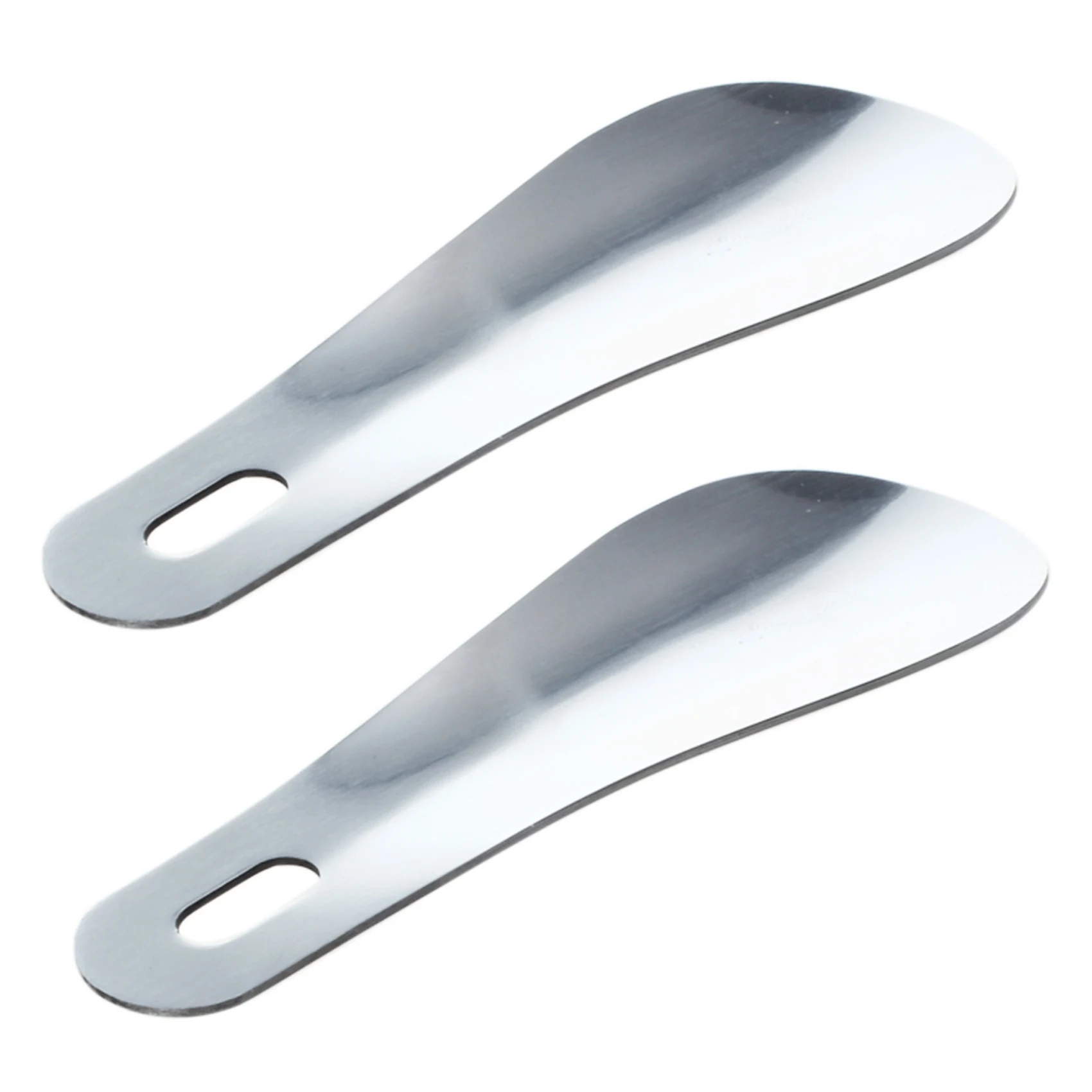 

FX-2Pcs 10Cm 4 Inch Professional Stainless Steel Metal Shoe Horn Long Shoespoon
