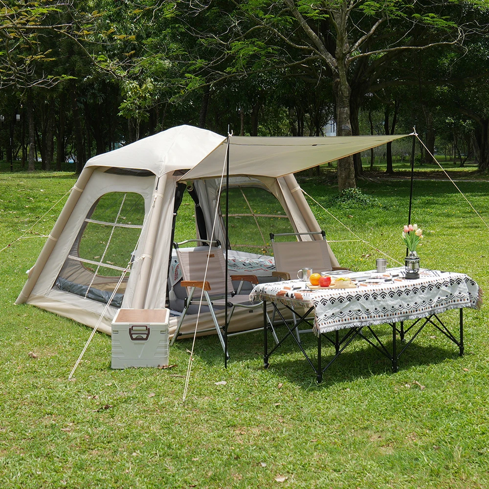 Portable Outdoor Inflatable Tent For 2-4 People Travelling Waterproof Four Season Family Camping Tent