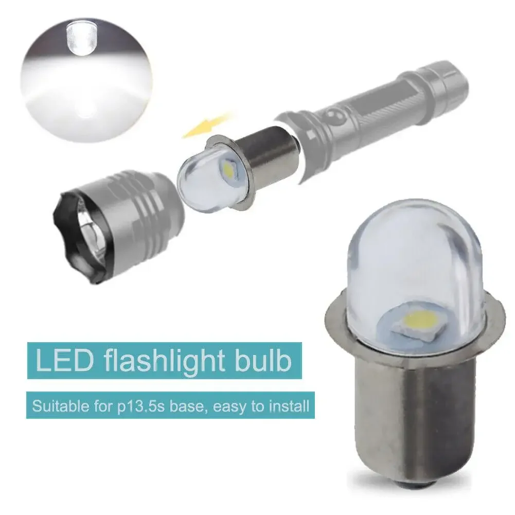 Lámpara LED en miniatura con Base P13.5S, luz de trabajo de 3V, 4,5 V, 6V, 12V, 18V, 1SMD, Blanco cálido, Bombilla de repuesto para linterna, 1 ud.