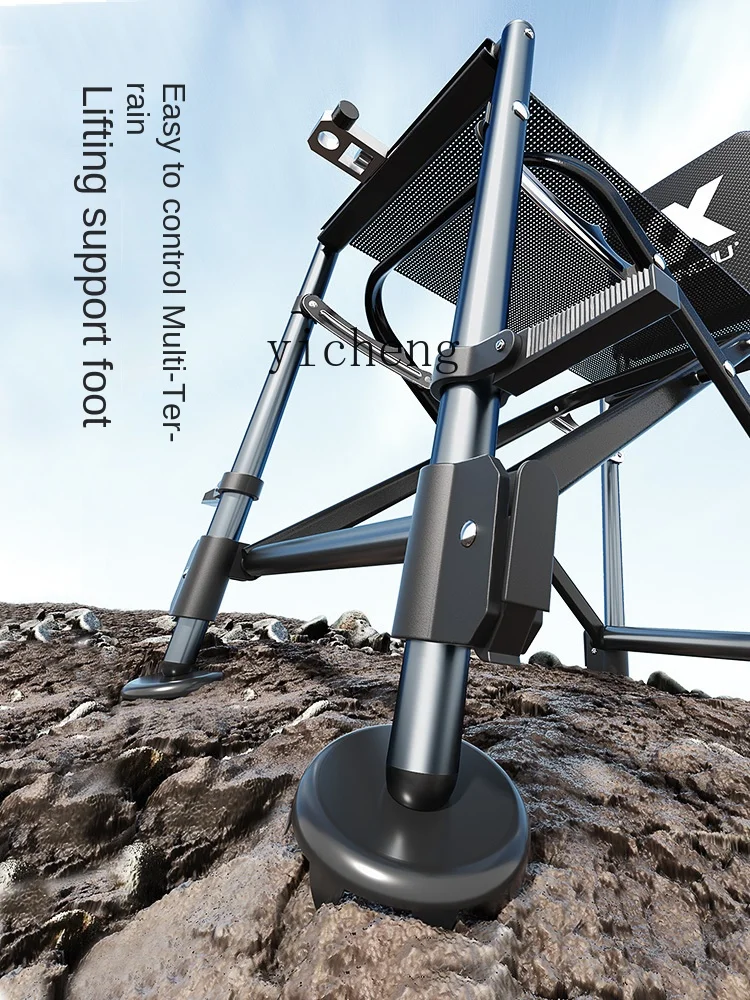 Fishing Chair Foldable and Portable Aluminum Alloy Multifunctional Knight Fishing Chair All Terrain Fishing Stool