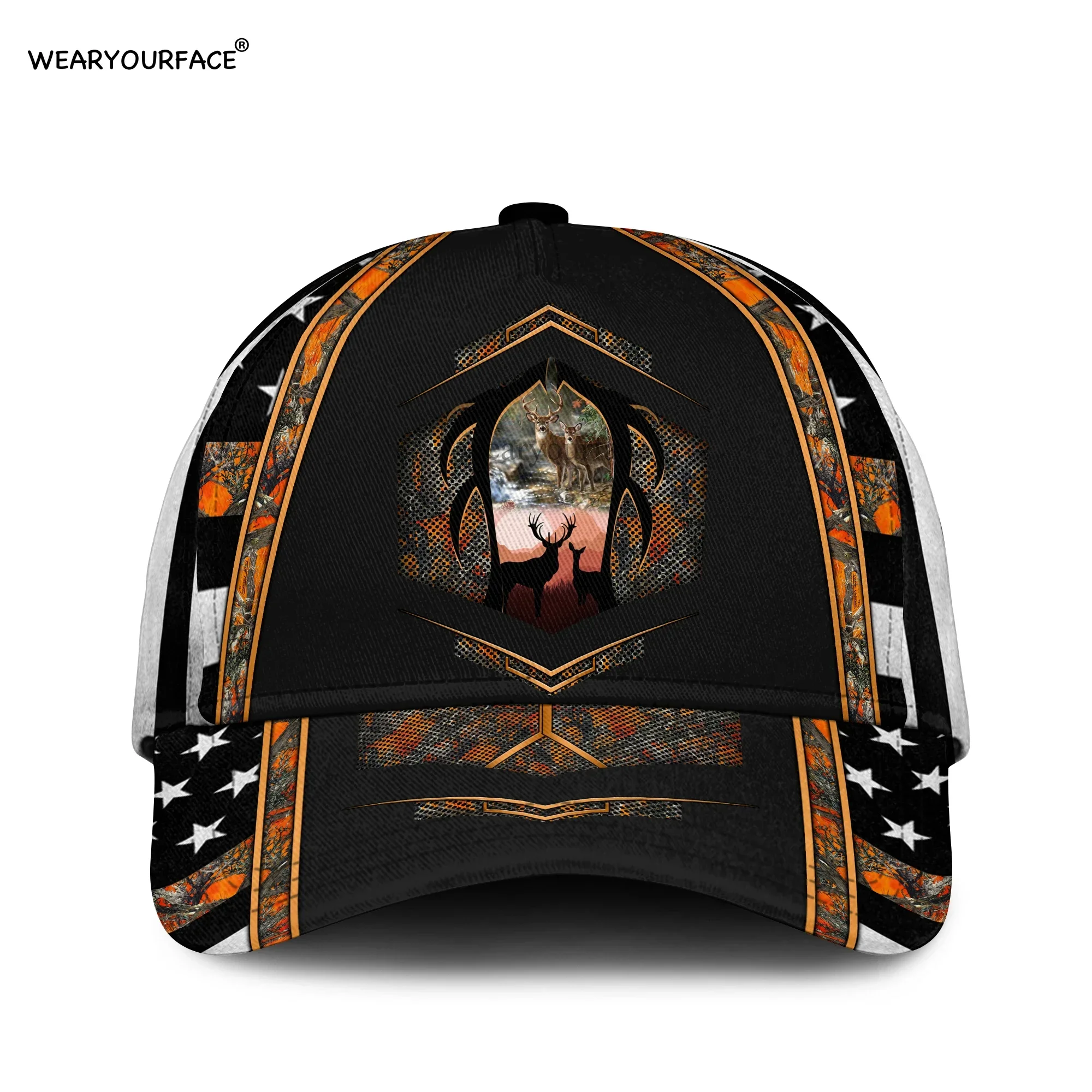 Gorra de béisbol para hombre, gorra Snapback con estampado de calavera, alce, ciervo, caza, sombreros de verano para hombres y mujeres, sombreros de Hip Hop para adultos, visera para el sol al aire libre