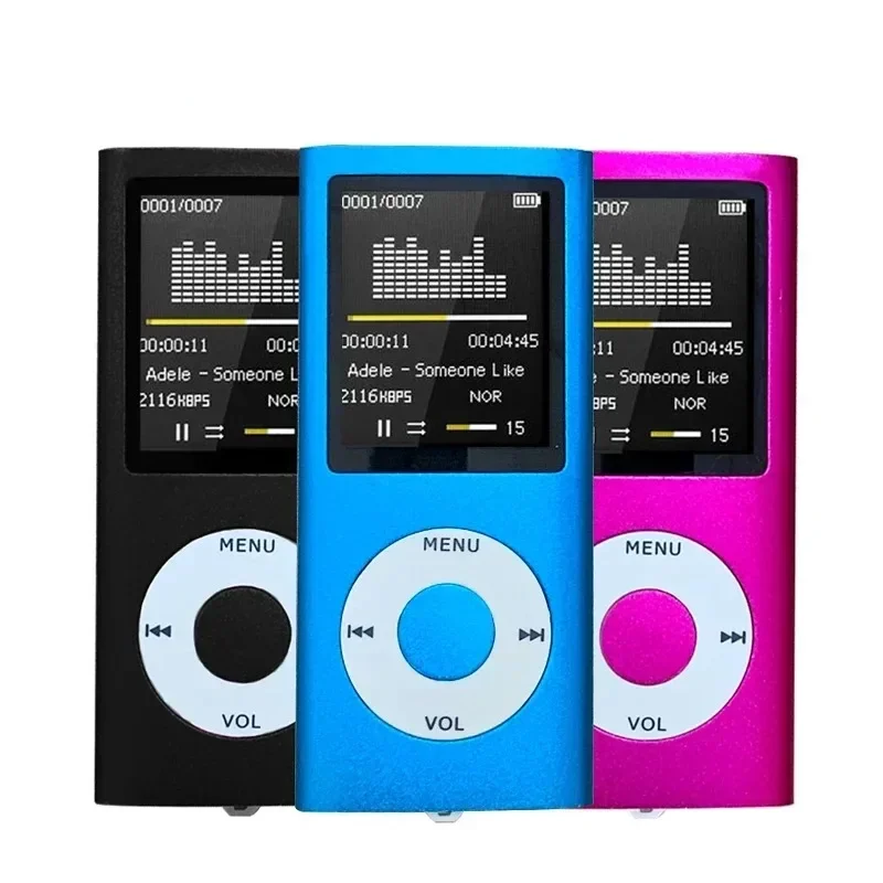 New Sport Cute FM Radio Card Mp3 Mp4 Player Portable with 1.8 LCD Support Music Video Media Mp3 Players Color Screen