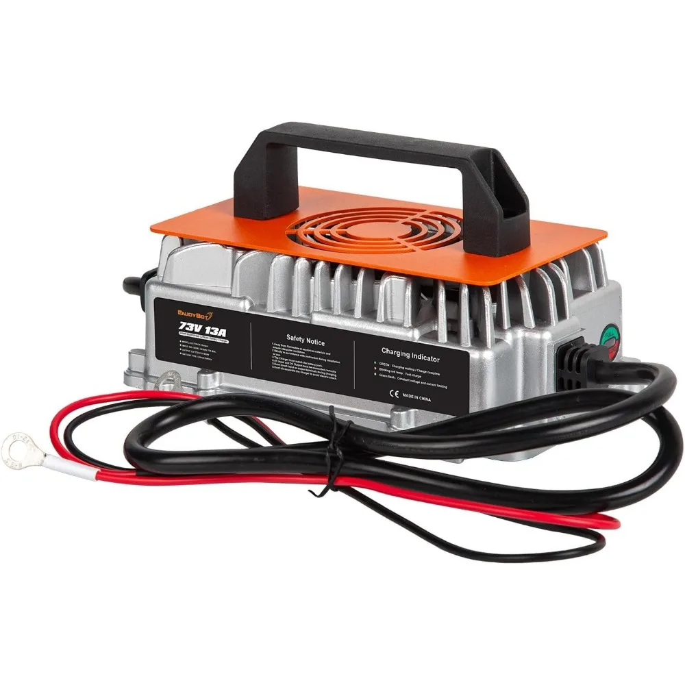 73V 13A LiFePO4 Lithium Battery Charger with 0V Smart Charge Function, Mountable Dual-Purpose AC-DC Smart Charger for 6