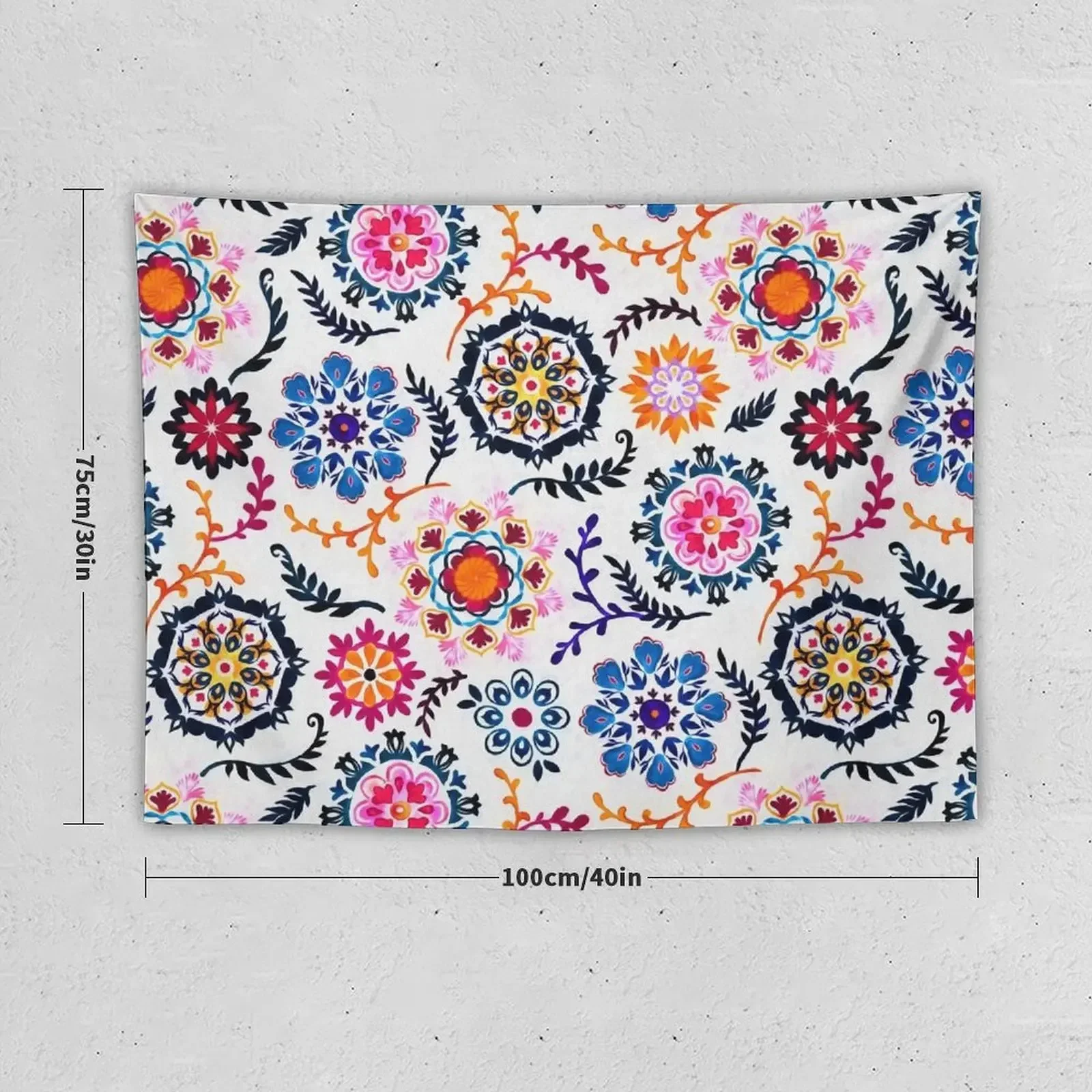 Happy Color Suzani Inspired Pattern Tapestry House Decor Bedroom Decor Bedroom Decoration Tapestry