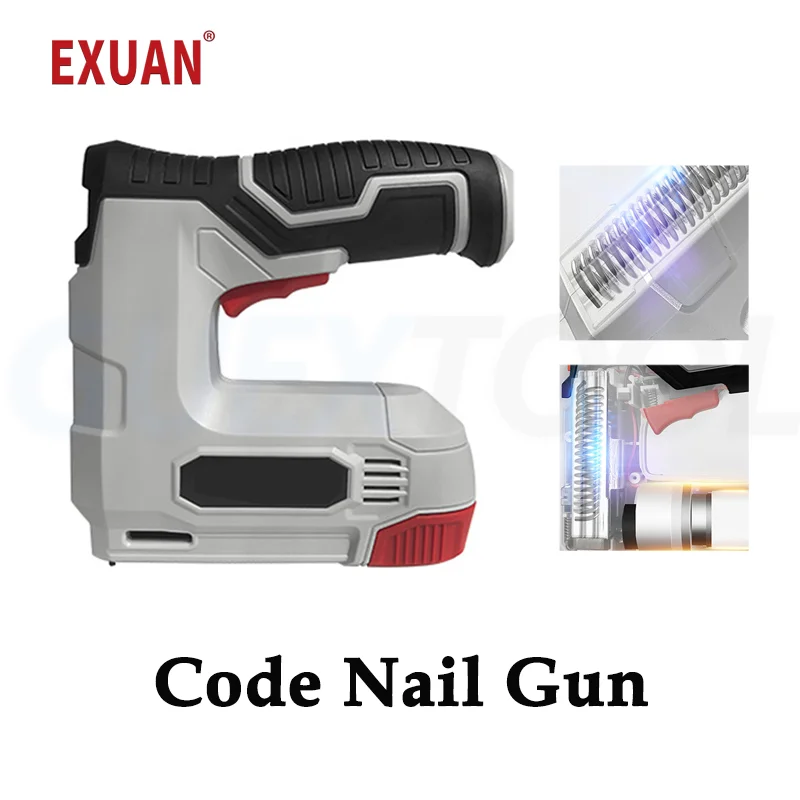 3.7V Electric Code Nail Gun Oil Painting Frame Binding Furniture Repair Assembly Woodworking Home Nail Shooting Tool Machine