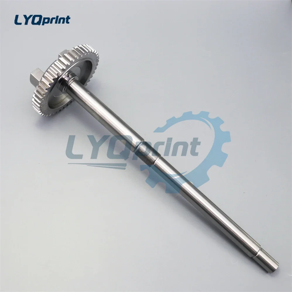 Heidelberg Water Roller Gear Shaft 44 TeethStainless Steel Thread  S9.030.210F Printing Machine Parts