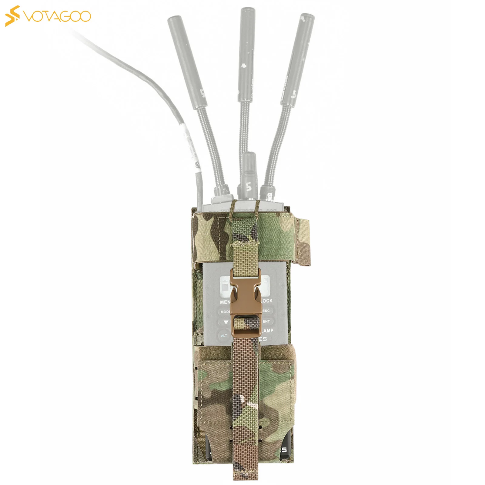 

Tactial Radio Holster Holder Case, Laser Cut Multi Platform Radio Chassi, Molle Pouch Bag for Two Way Walkie Talkies