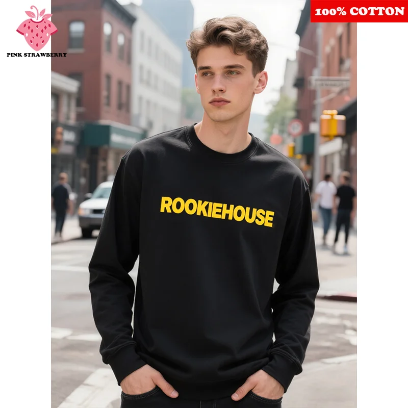 

American style Letter Print T-shirt Men Women 2025 Autumn New 100% Cotton Black O-Neck Long sleeves T-shirt Y2k Top Men clothing