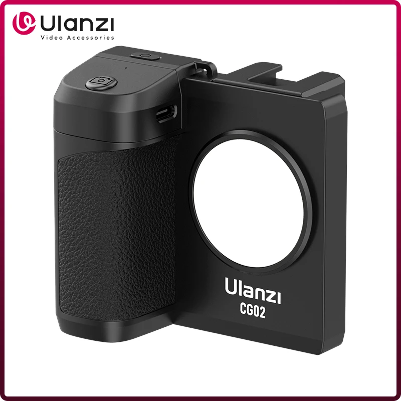 Ulanzi CG02 Smartphone Selfie Grip Wireless Bluetooth Handle with 5500k Fill Light Phone As Camera Photo Stabilizer