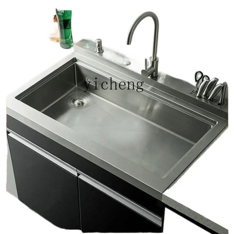 

ZK Integrated Multifunctional Kitchen Dishwashing Disinfection Cabinet Storage Stainless Steel Vegetable Washing Basin