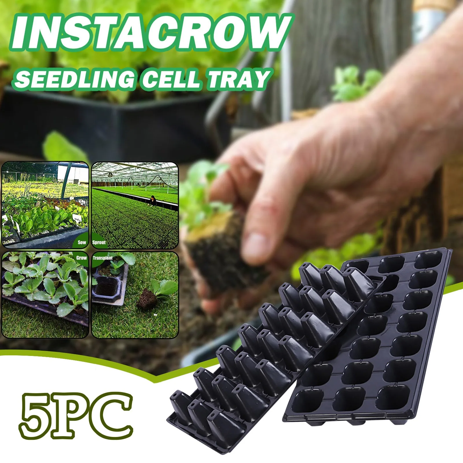 Trays 21 Gardening Plastic Cells TraysGermination Seedling Patio & Garden Birdseed Wild