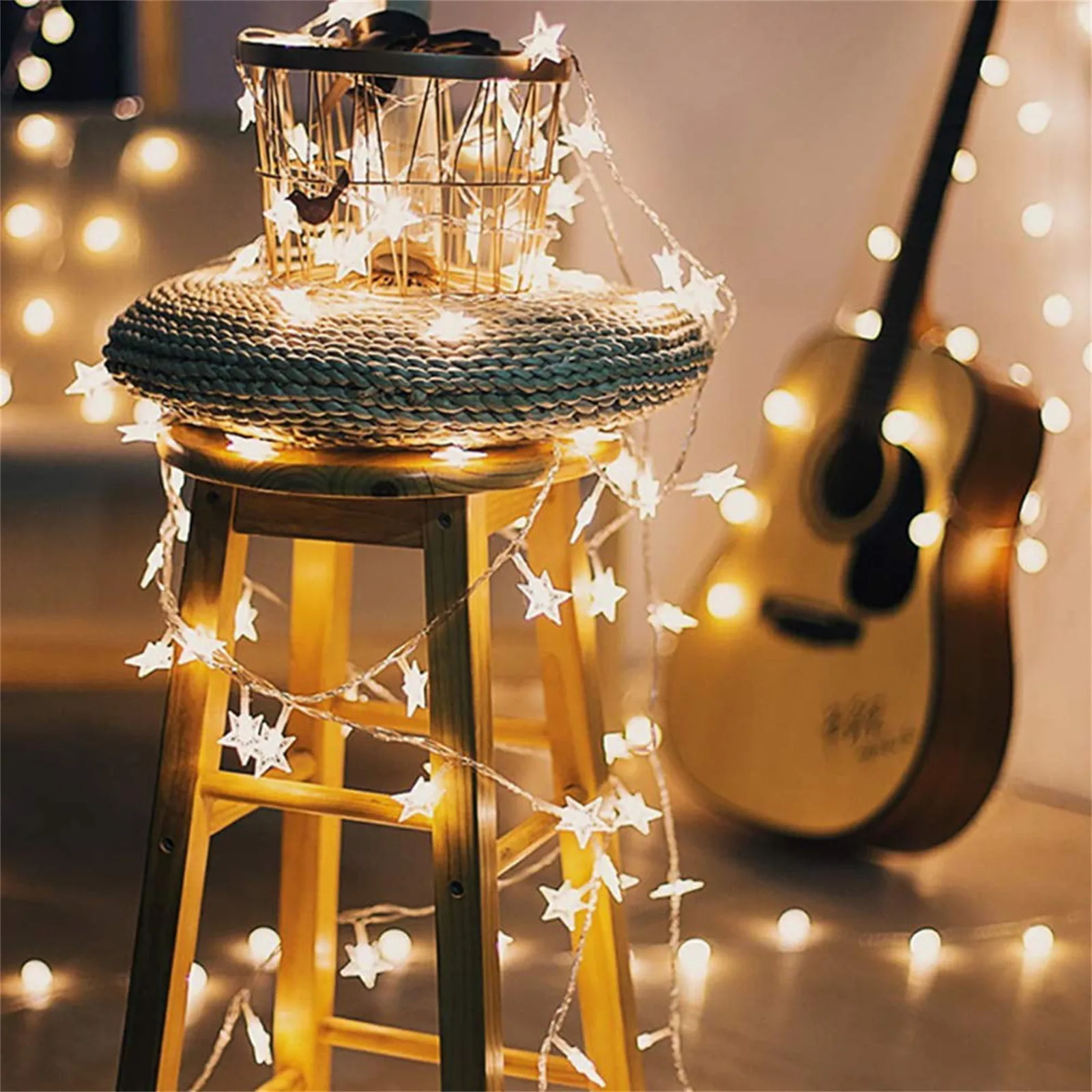 Creative Star String Lights LED Star Shaped Decorative Lantern For Holiday Party Wedding Xmas Atmosphere Decorations