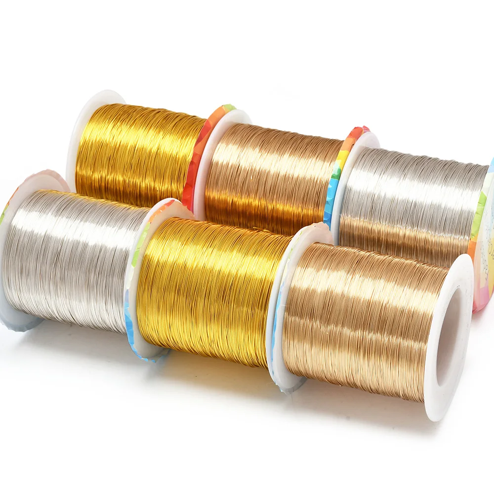 

200 г сплава неувядающая стальная проволока с медным покрытием 0,3/0,4 мм, металлическая струна, ювелирная проволока для бисера для изготовления ювелирных изделий своими руками и ремесел