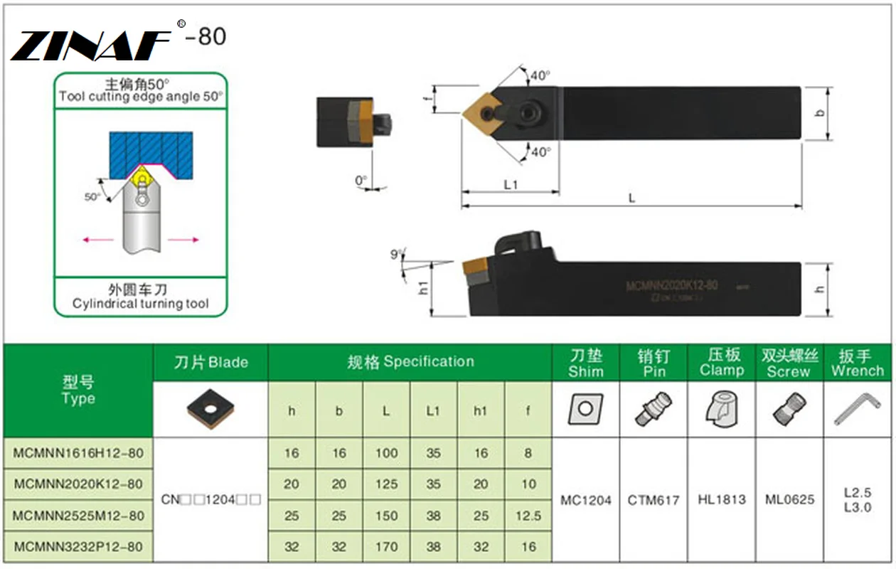 MCMNN2020K12 MCMNN2525M12 CNC External holder,indexable lathe toolsl,External Lathe Cutting Tool for CNMG120404 08 Inserts