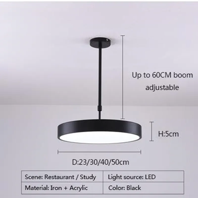 Imagem -05 - Simples e Moderno Led Circular Lâmpada do Teto para Restaurantes Estudo Lojas de Roupas e Escritórios