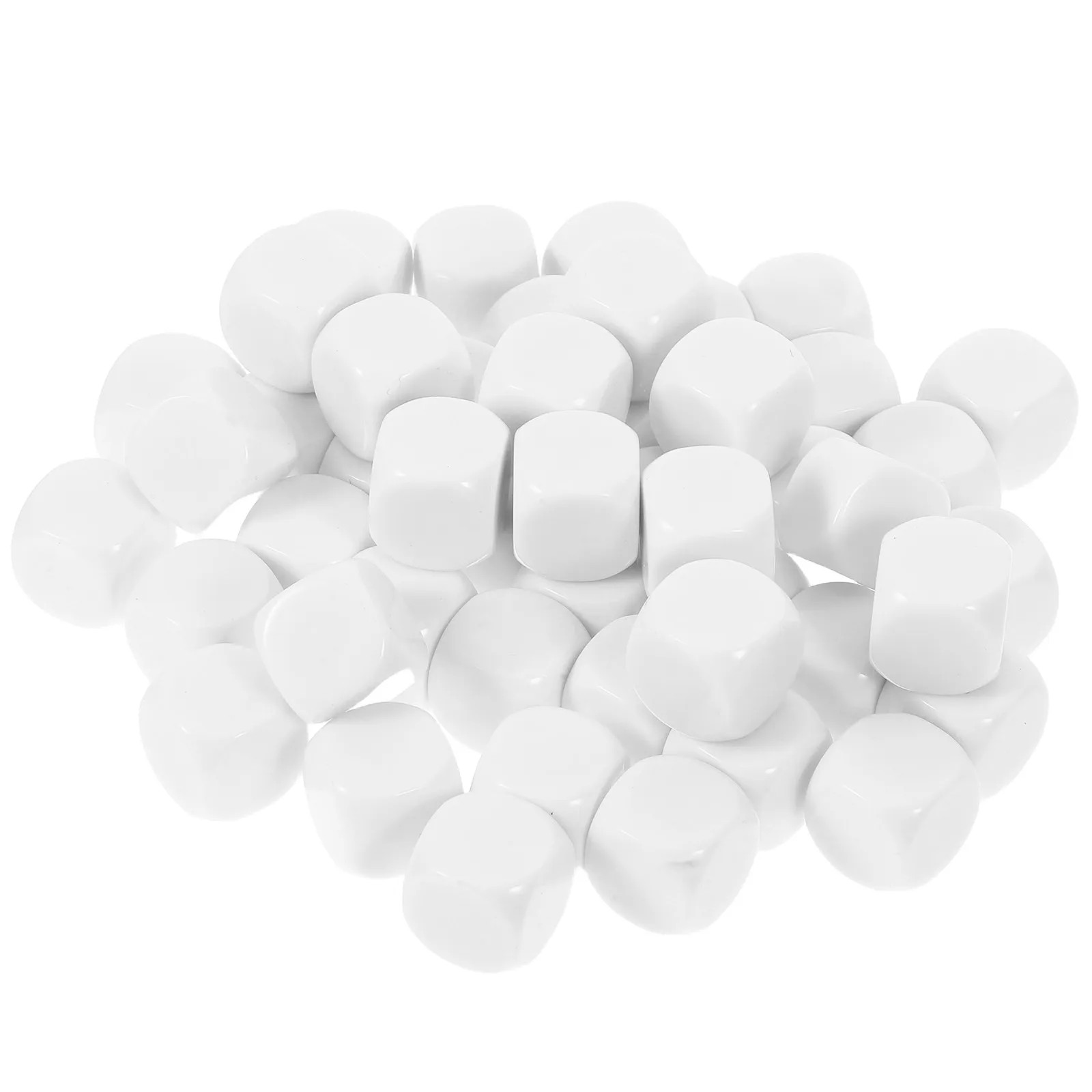 

50 шт. пустых квадратных акриловых кубиков 16 мм для DIY-игровых столов, образовательных и игровых аксессуаров, индивидуальных математических манипулятивов