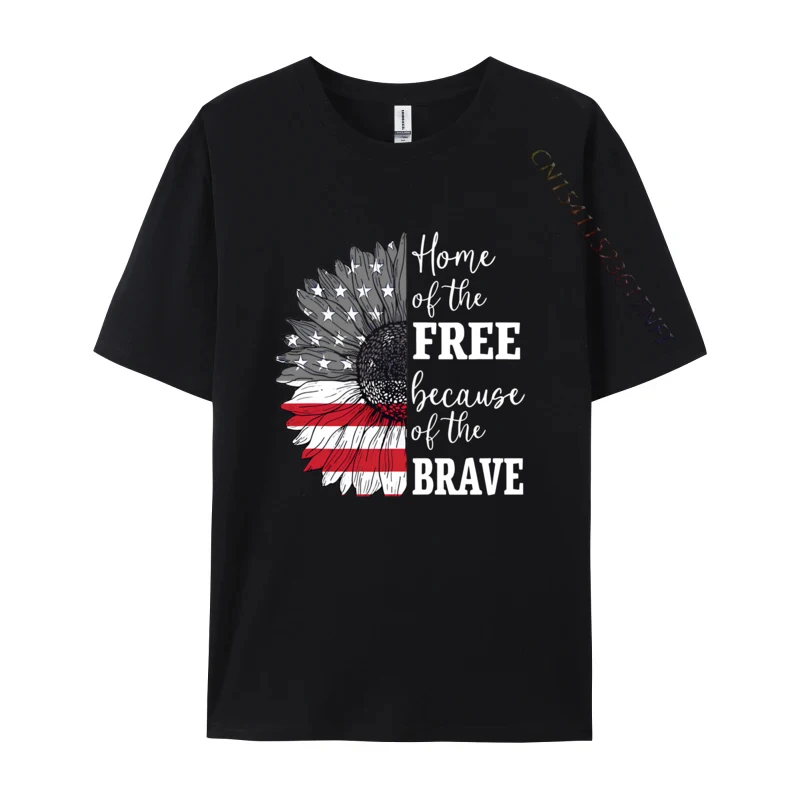 

Cool T-shirts Home Of The Free Because Of The Brave T-shirt Premium Cotton T-shirts Grpahic Tee Basic