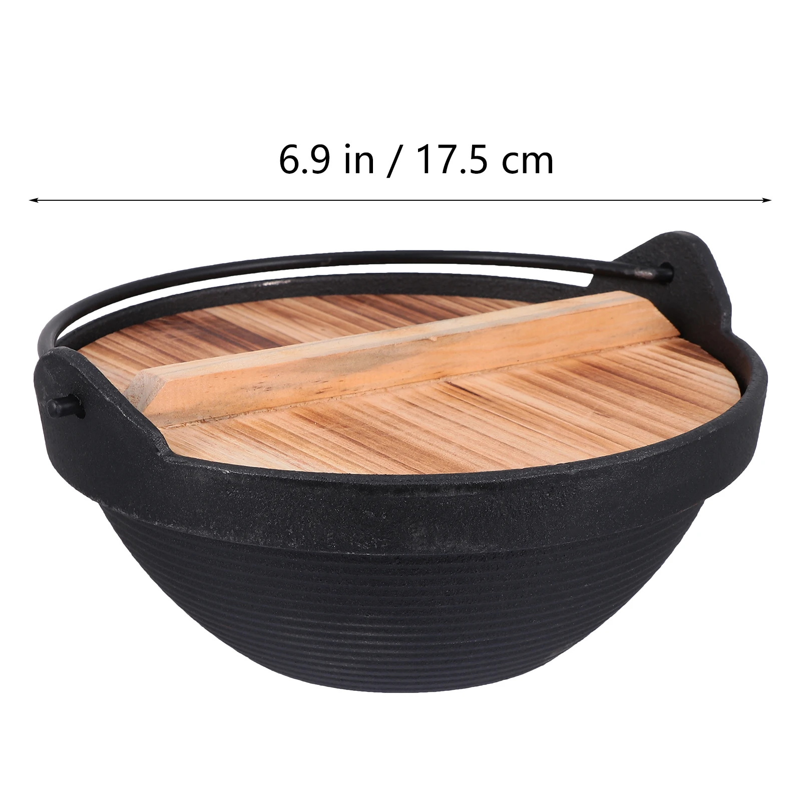 

1 set Single Person Mini Hot Pot Cast Iron Cooking Pot Non-Stick Outdoor Hanging Saucepan For Camping Hiking Picnic Lightweight