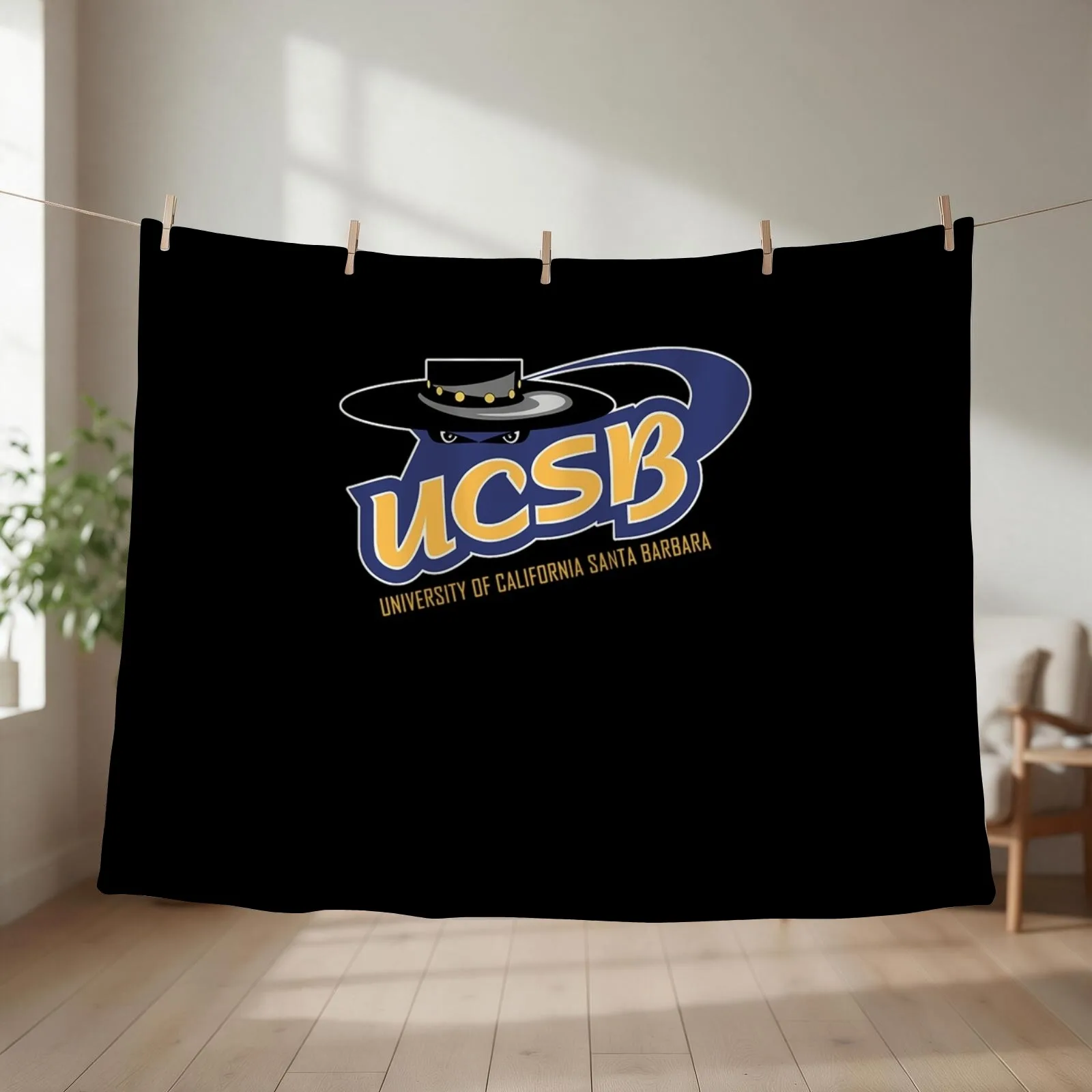 ucsb - university of california santa barbara Throw Blanket couch cozy soft plush fuzzy picnic outdoor blanket