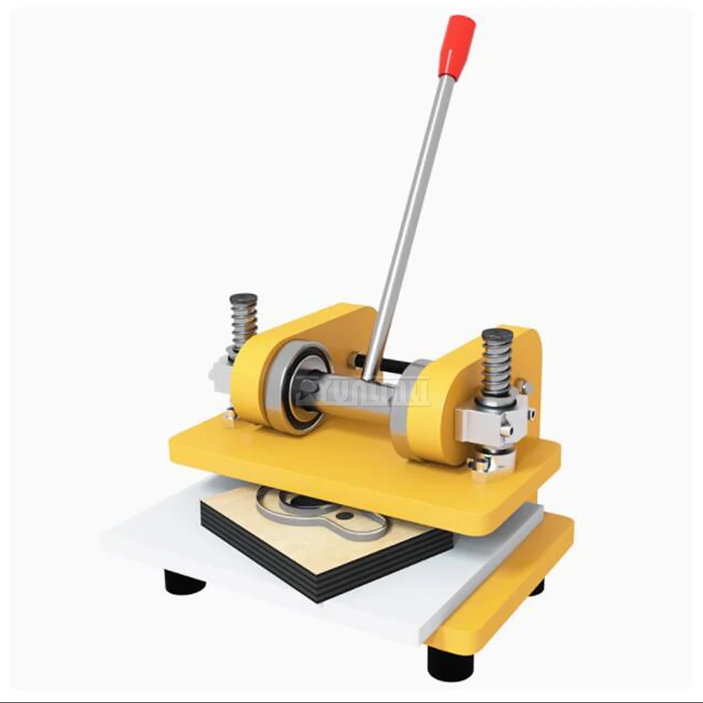 Hand Leather Cutting Machine Single/Double Wheel Photo Paper PVC/EVA Sheet DIY Manual Die Cutter Embossing Shaping Tools