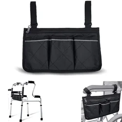 Bedside Storage Bag Pouch For Wheelchair Scooter With Reflective Strip Waterproof Durable Home Domitory Outdoor Organization