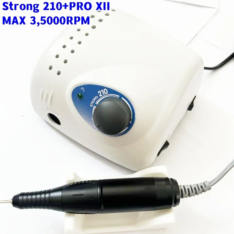 Strong 210 PRO XII Nail Drill 65W 35000 Machine Cutters Manicure Electric Nail Drill Milling Manicure Machine Polish Nail File