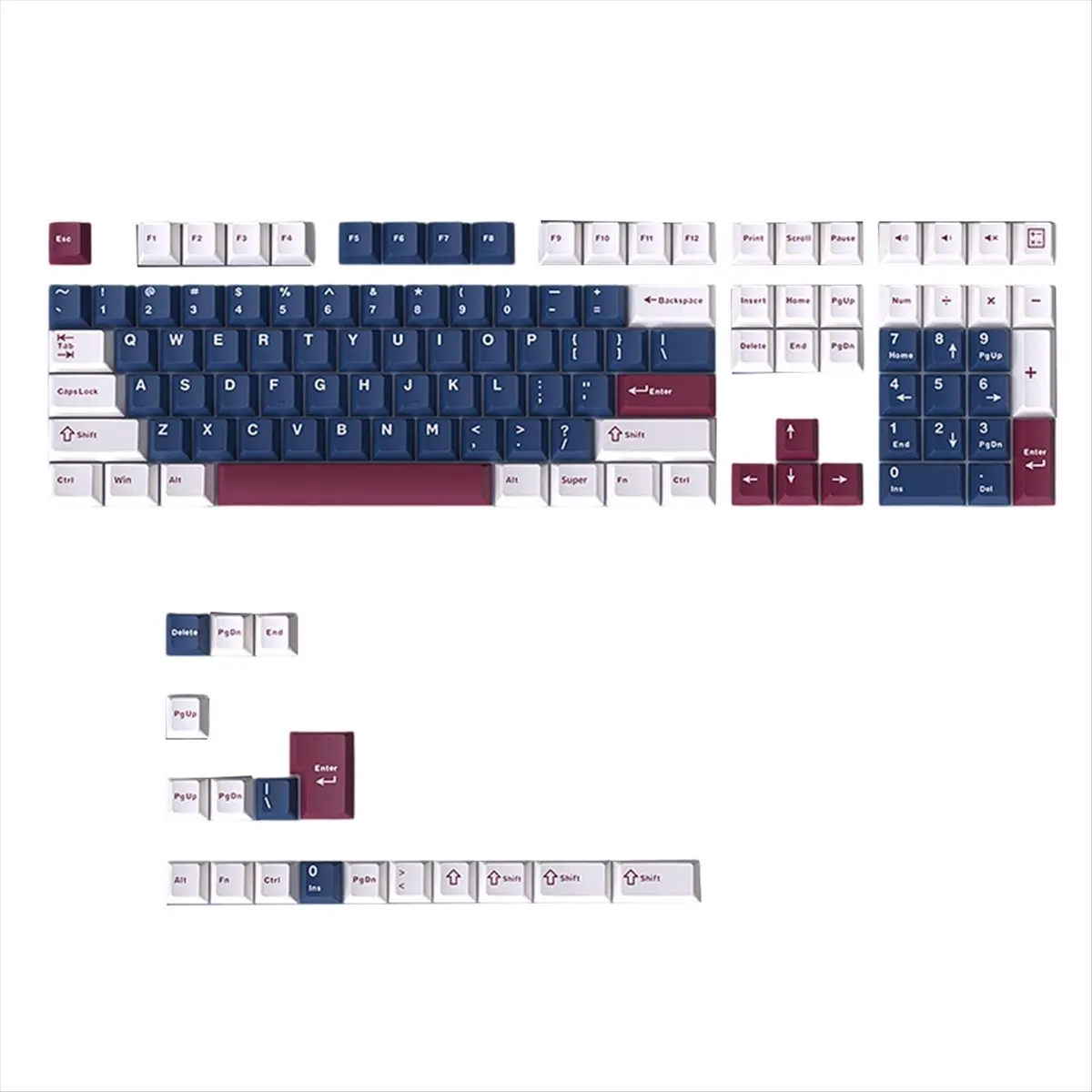 DT703 Newest Keycap Set for Mechanical Keyboards 126 Double Shot PBT Cherry MX Keycaps for GMK67 GMK87