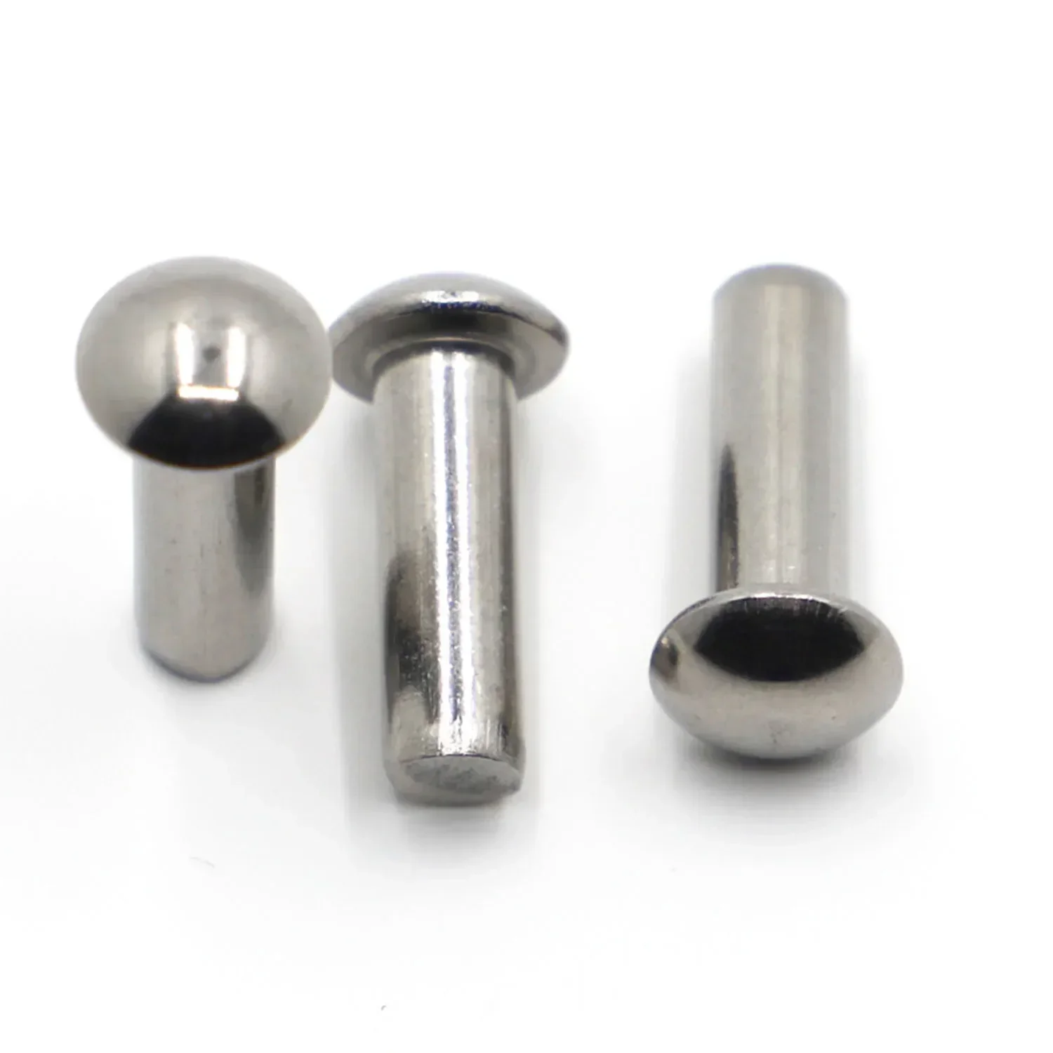 10-50pcs 304 Stainless Steel Solid Round Head Rivet M0.8 M1 M1.2 M1.4 M1.6 M2 M2.5 M3 M4 M5 M6 Alloy Self-plugging Rivet GB867