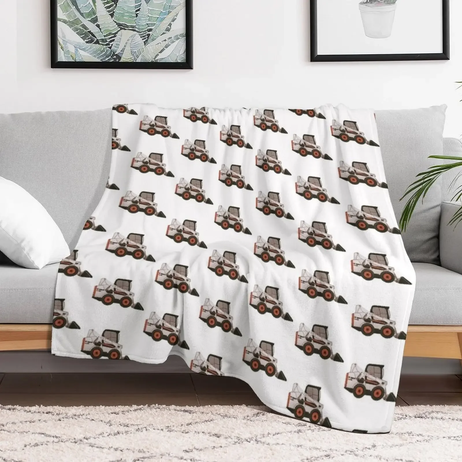 Bobcat Skidsteer Throw Blanket Soft Cozy Blanket for Pet Kids Adults