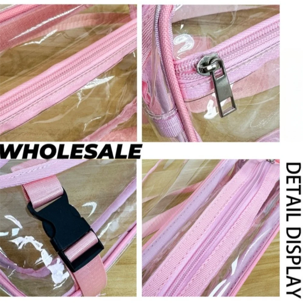 

Casual Transparent Crossbody Bag PVC Versatile Shoulder Bag Large Capacity Handbag