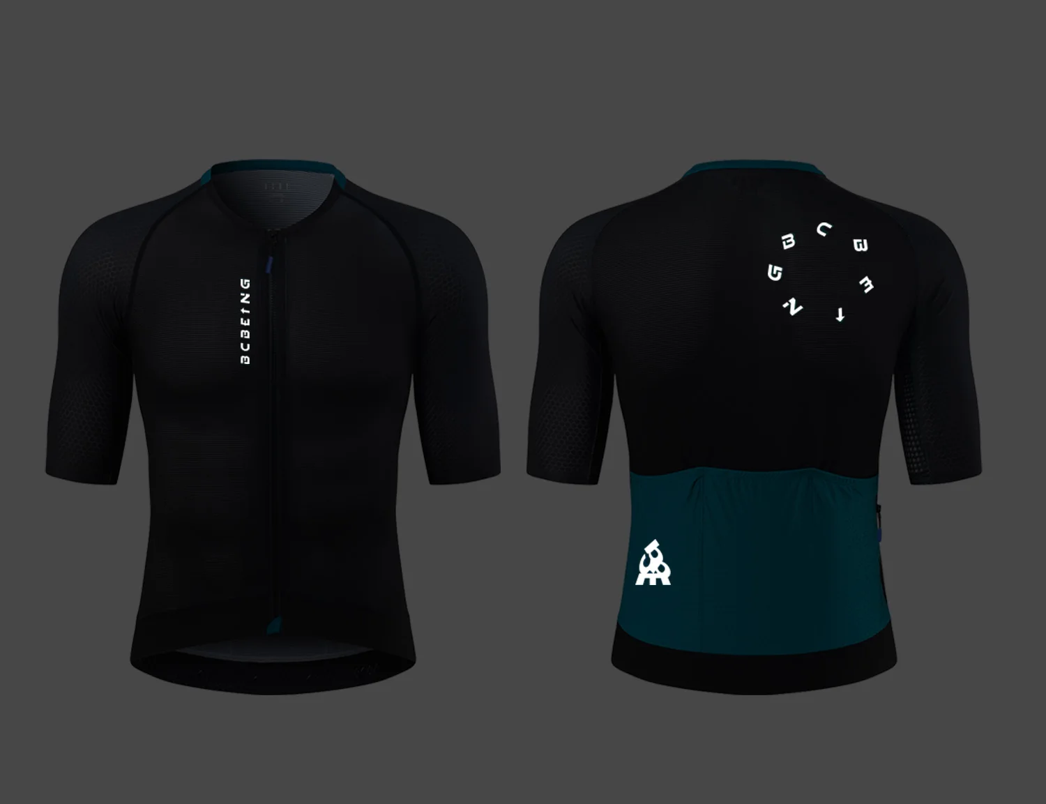 BCBE-ING Herren Aero-Radtrikot, kurzärmelig, Sommer, leicht, hohe Elastizität, atmungsaktives Mesh-Gewebe, schmal geschnitten, Radtrikot. – Detail 9