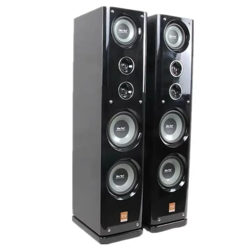 

High-End 8-Inch Dual Floor-Standing Hifi Speakers Luxury Piano Lacquer Finish For Home Theater Sound Bars