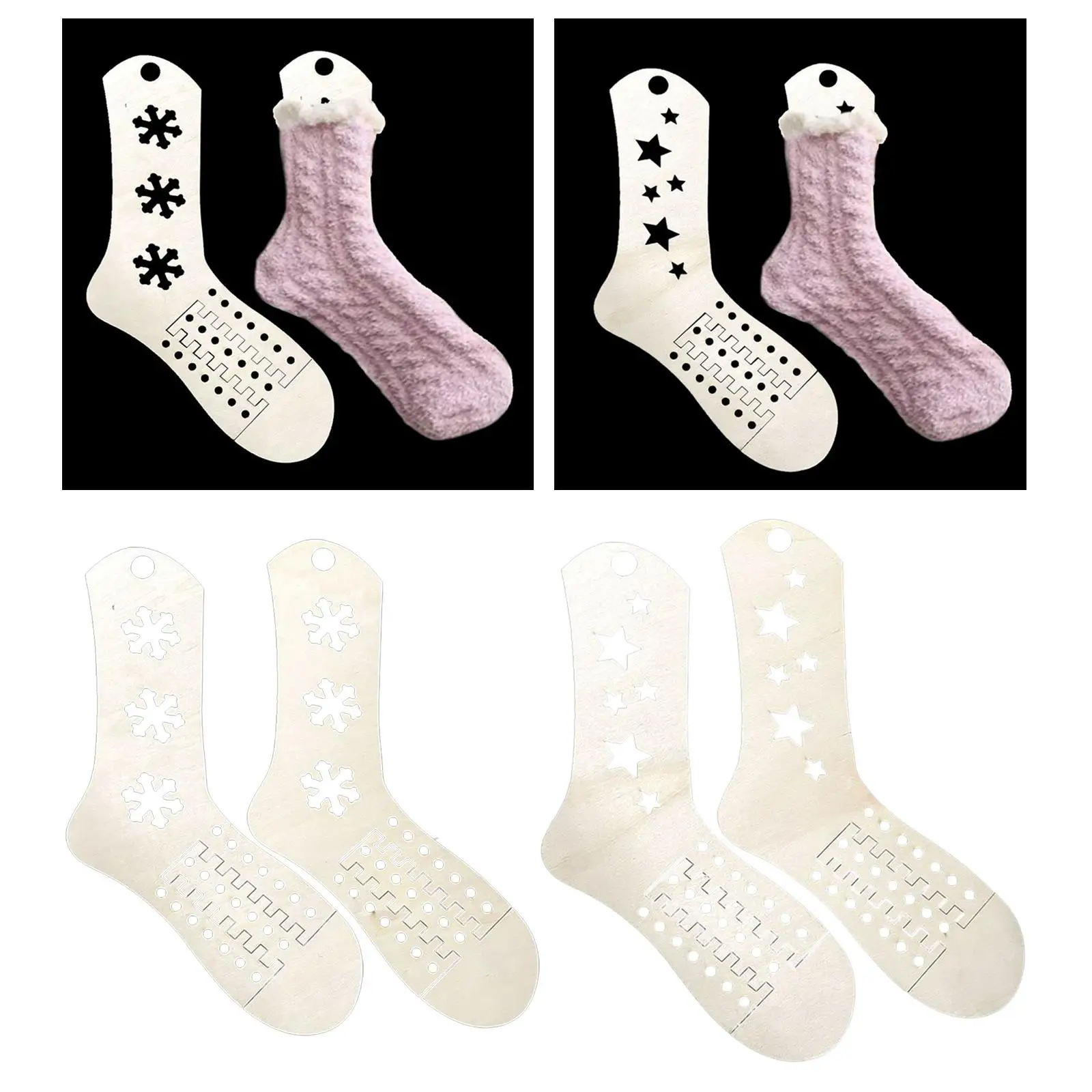 2x Sock Blockers Crochet Mold Display Template Handcrafted Wash Reshape Tool for Birthday Gift