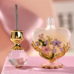 Vintage Perfume Refill Bottle 5ml Arab Dubai Style Handmade Flower Parfume Refillable Mini Empty Dropper Essential Oil Bottle