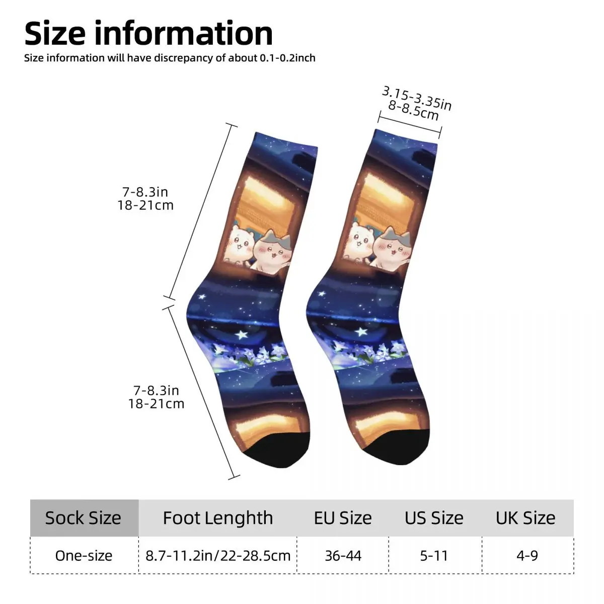 Chaussettes Chiikawa Momonga Hachiware pour hommes et femmes, chaussettes de dessin animé Kawaii, Hip Hop, printemps, été, automne, hiver, tube moyen, cadeau