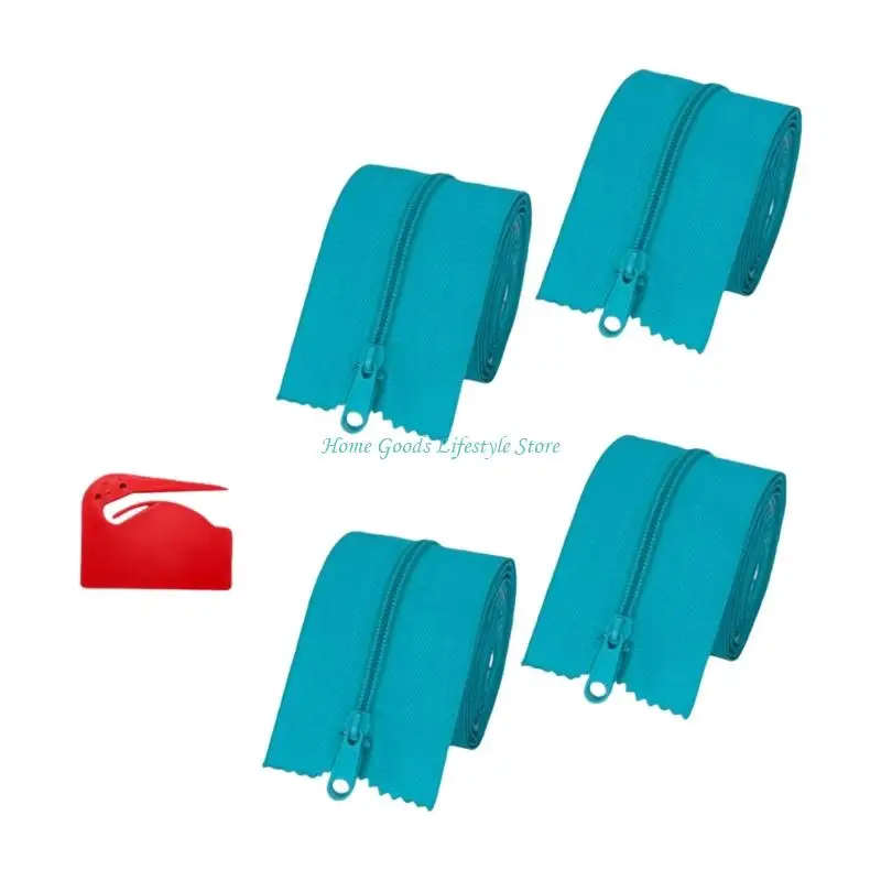 E74E 4 قطع سحابات واقية من الغبار مقاومة للتمزق وسحابات باب لاصقة مزدوجة الجوانب #5