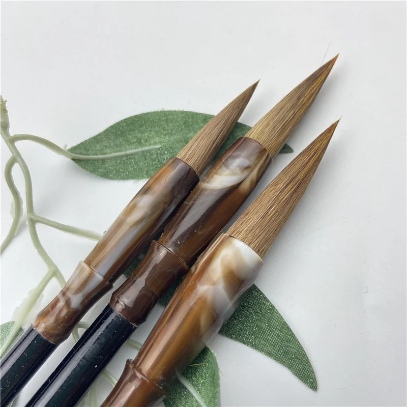 White Woolen Brush/Brown Weasel Wool Hair Chinese Japanese Calligraphy Brush Pen Set Art For Office School Supplies