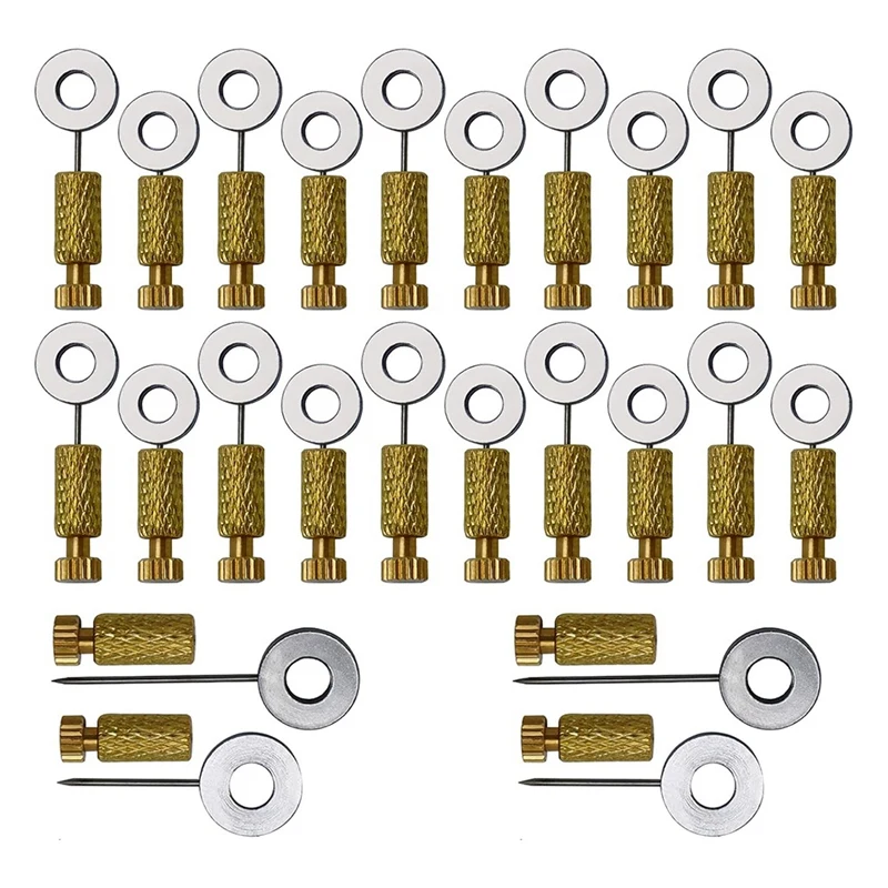 Aguja de posicionamiento de sutura de cuero, alfileres de posicionamiento de cuero hechos a mano, herramientas de agujas localizadas, 24 piezas, AT35