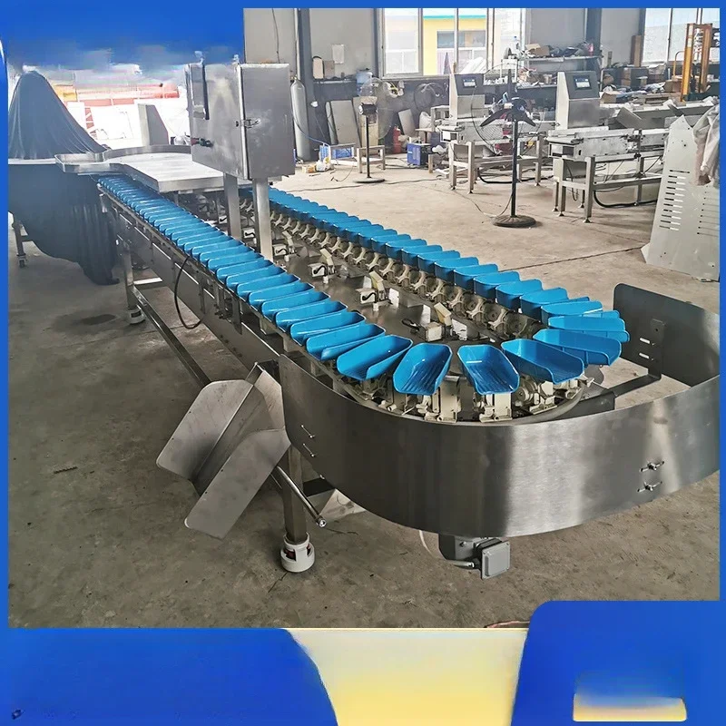 Sorteermachine voor kippenpoten wegen