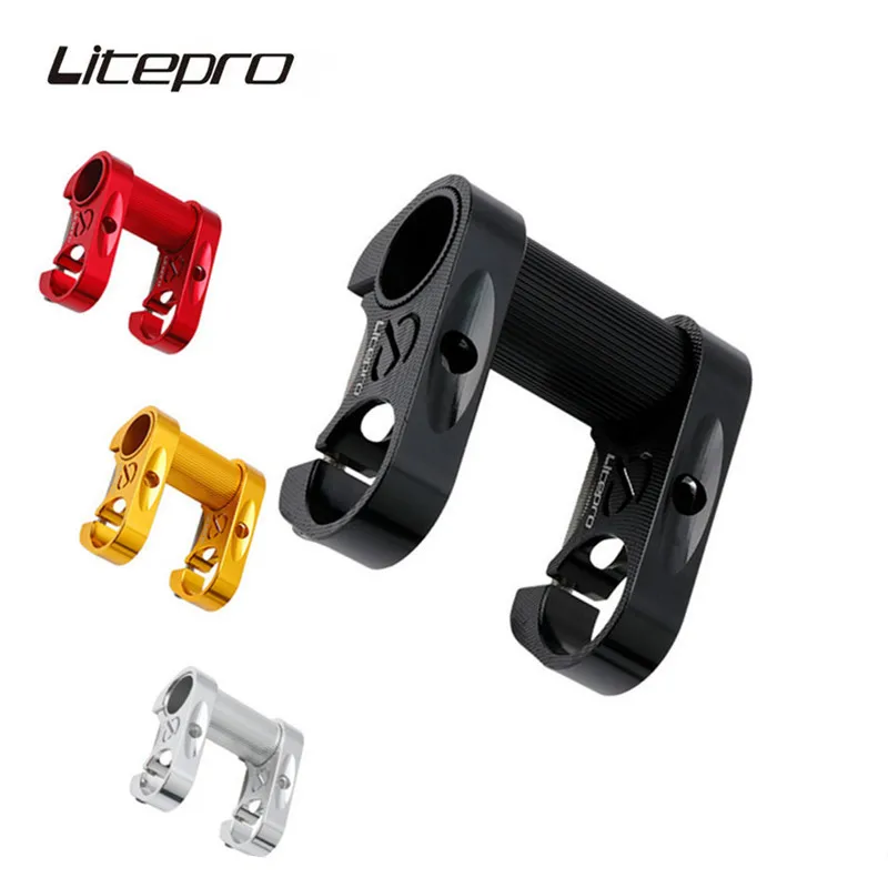 Liteproelite 412 Folding Bicycle S95 Double Stem Alloy 25.4mm Straight Handlebar Hollow Stem Ultralite 92g Modified Parts