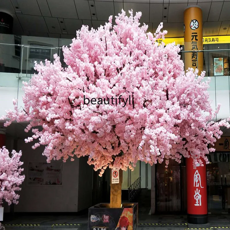 Simulation cherry blossom tree interior decoration large flower fake peach blossom fake flower wedding hotel shopping